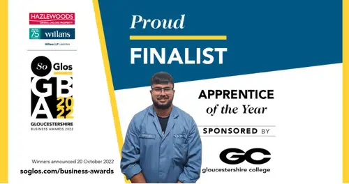 ONTIC APPRENTICE FINALIST AT SOGLOS GLOUCESTERSHIRE BUSINESS AWARDS 2022 - Ontic News